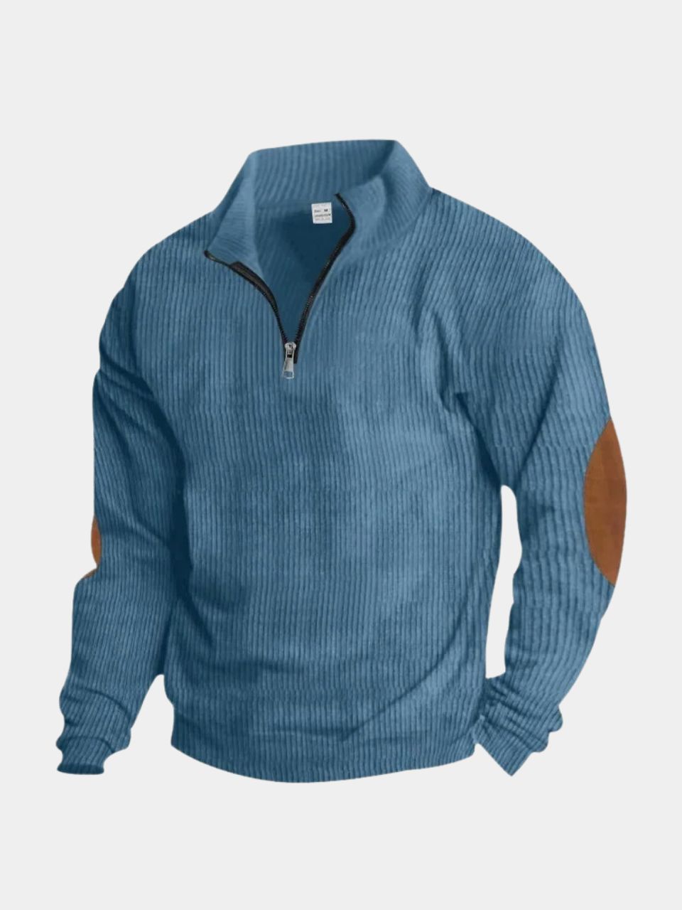 High Collar Quarter Zip Corduroy Pullover - Cross &amp; Crown