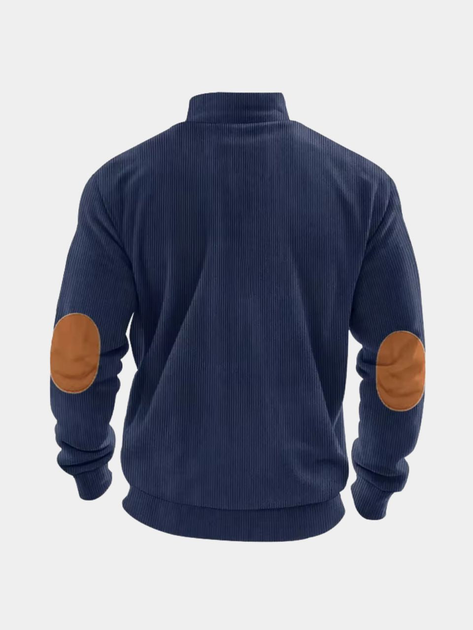 High Collar Quarter Zip Corduroy Pullover - Cross &amp; Crown